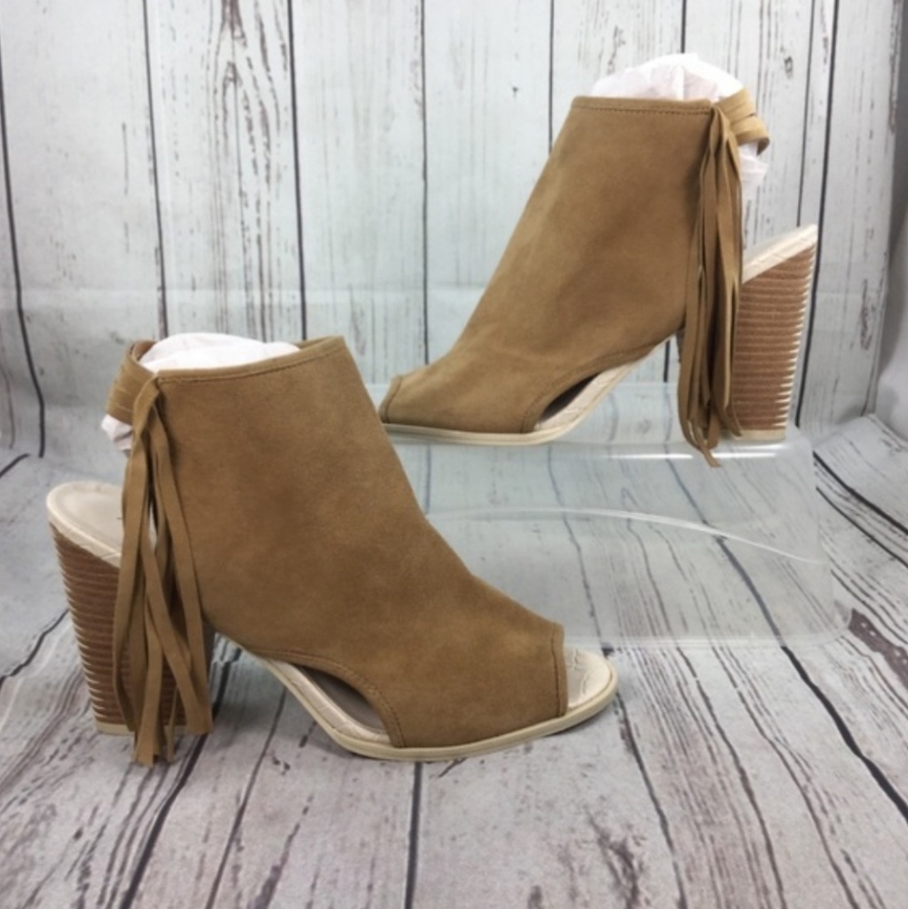 Aldo Boho Fringe Suede Ankle Bootie SIze 10